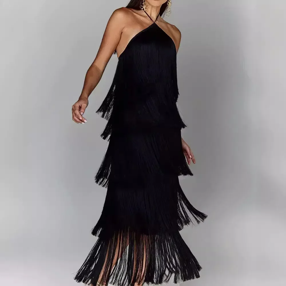 Sleeveless Halter Split Party Dress - Image 5