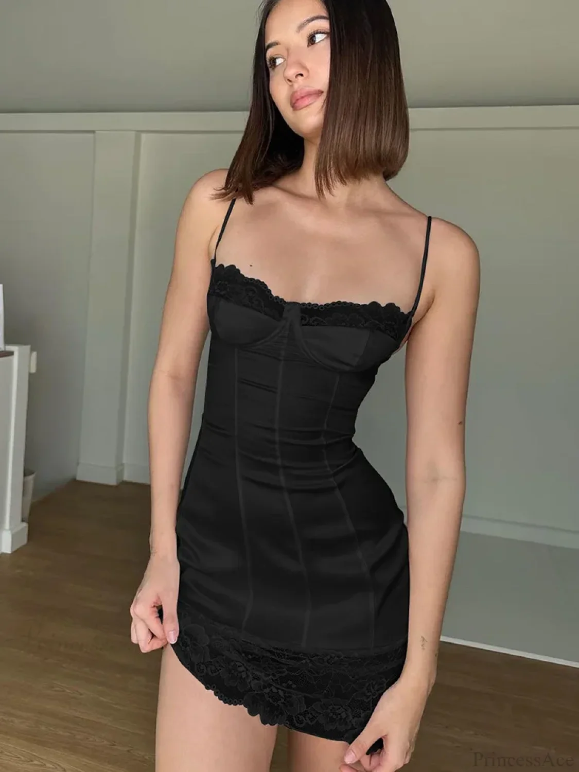 Sleeveless Lace Patchwork Bodycon Vacation Dress