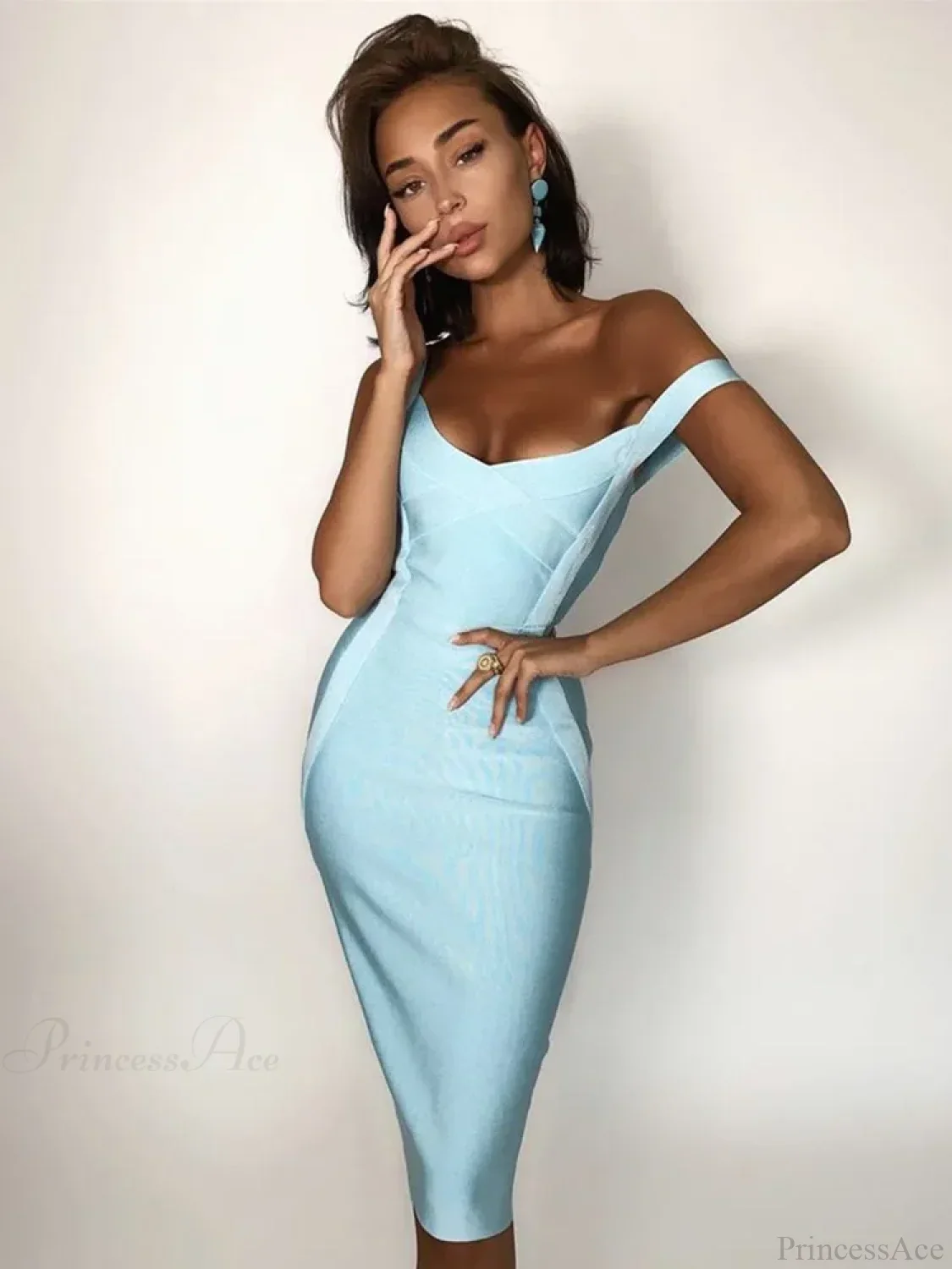 Sleeveless Rayon Bodycon Party Dress - Image 3