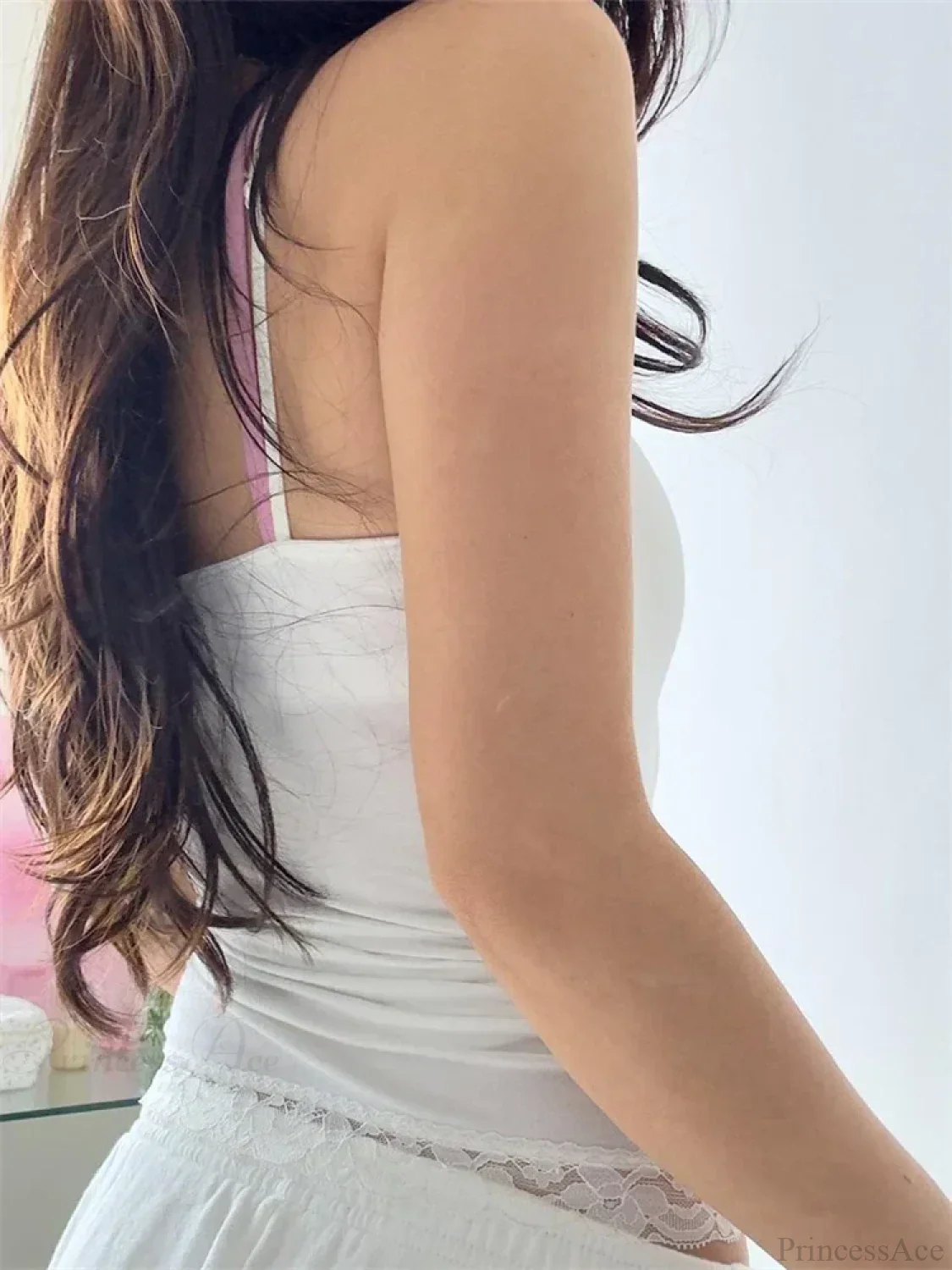 Slim Backless 3D Bow Ruched V-neck Crop Top - Image 4