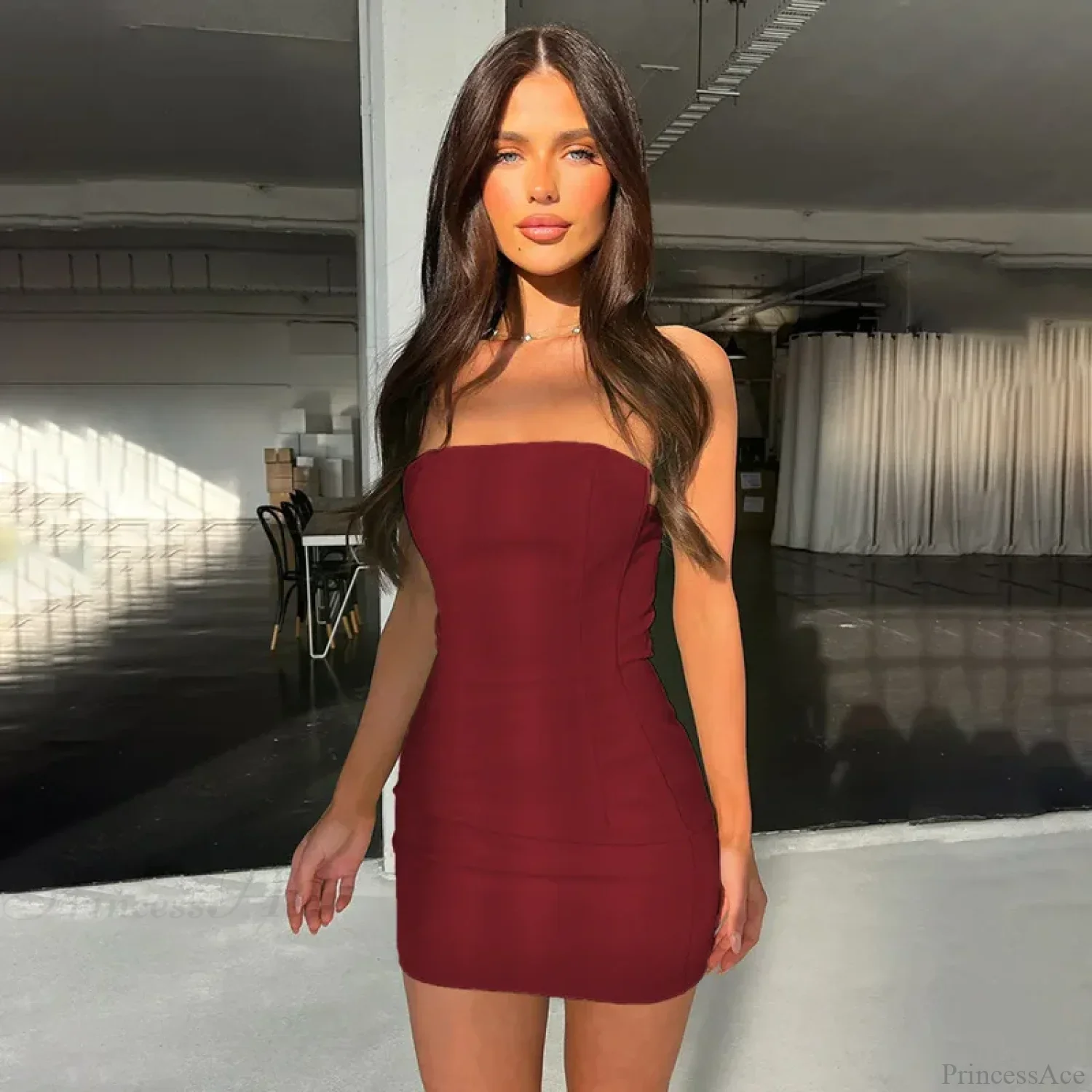Slim Bodycon Strapless Vacation Dress - Image 4