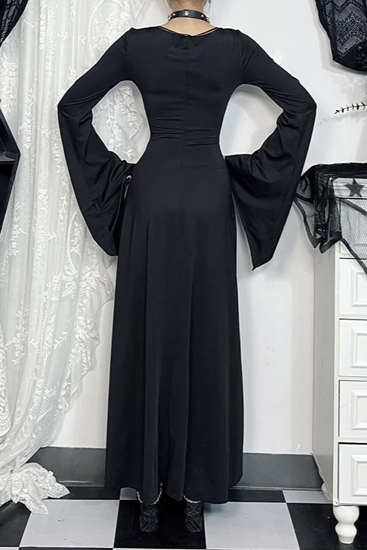 Slim Fit Dark Gothic Dress - Image 3