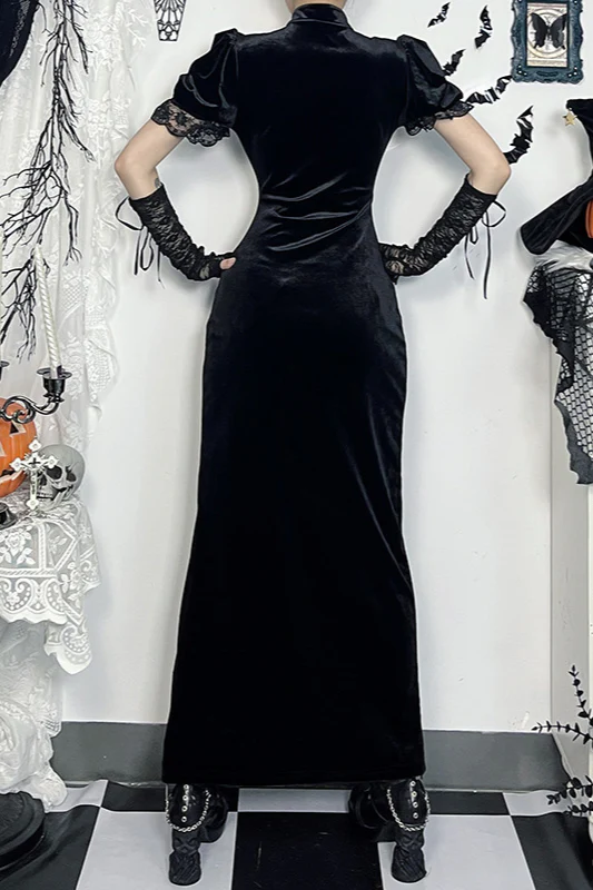 Slim Fit Oriental Gothic Dress - Image 3