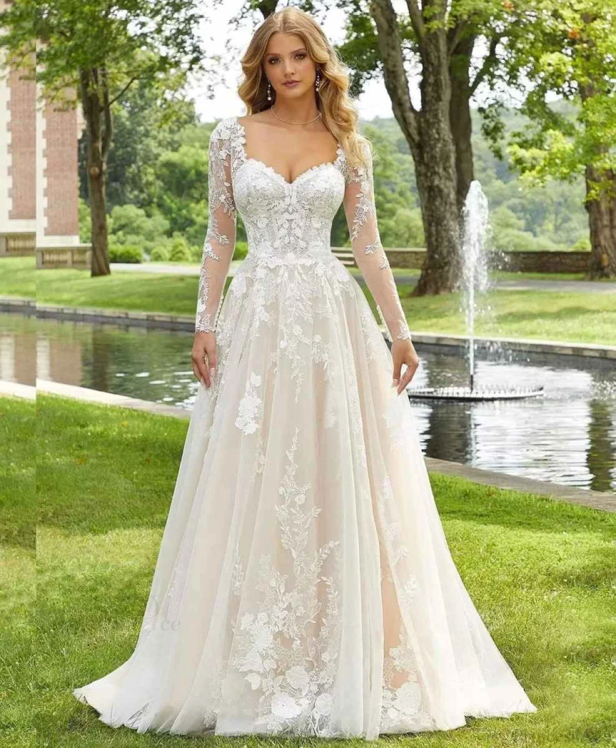 Slim Off-Shoulder Satin Wedding Dress - Image 3