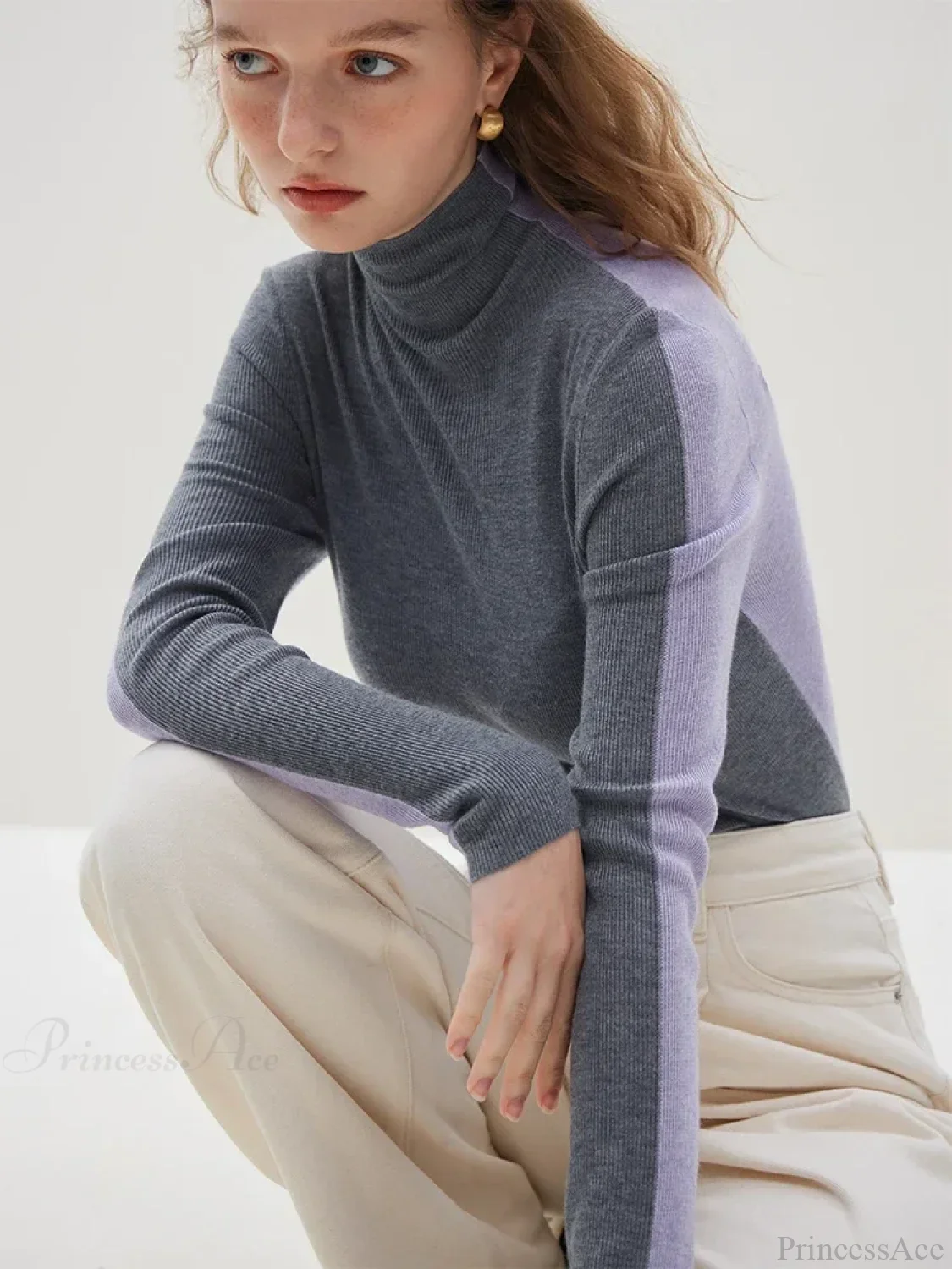 Slim Style Two - wear High Turtleneck Sweater