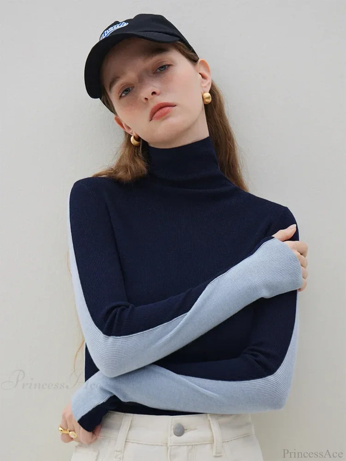 Slim Style Two - wear High Turtleneck Sweater - Image 3