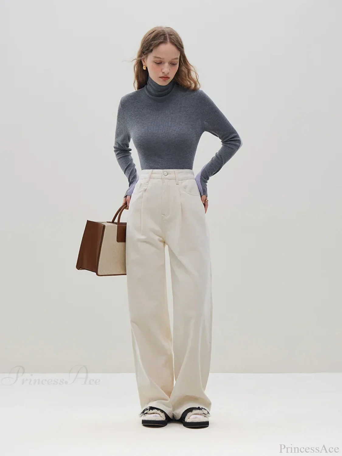 Slim Style Two - wear High Turtleneck Sweater - Image 6