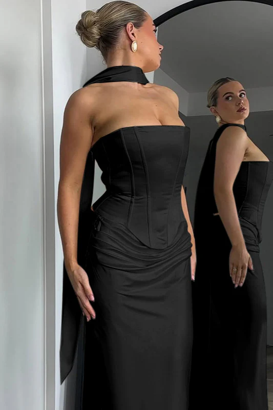 Slimming Square Neck Waist-Cinched Party Dress - Image 12