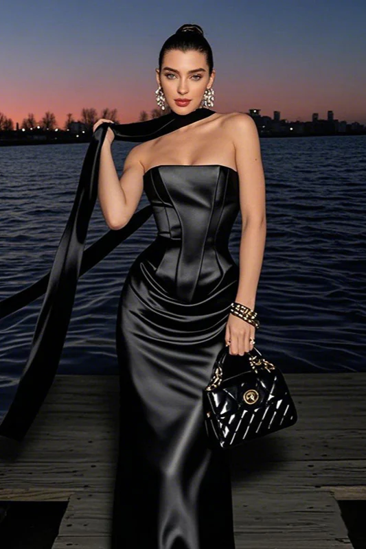Slimming Square Neck Waist-Cinched Party Dress - Image 7