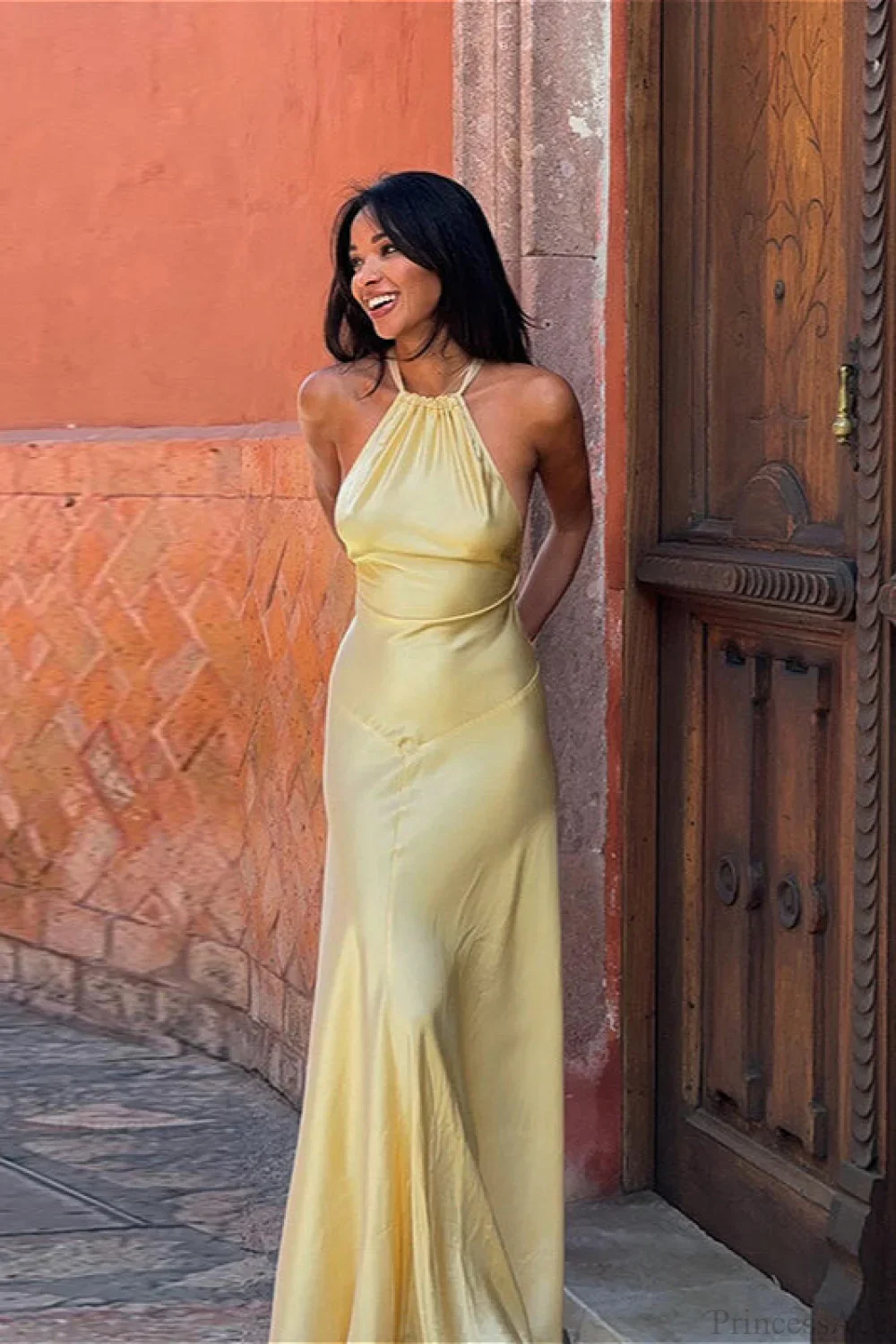 Slinky Halter Fitted Party Dress