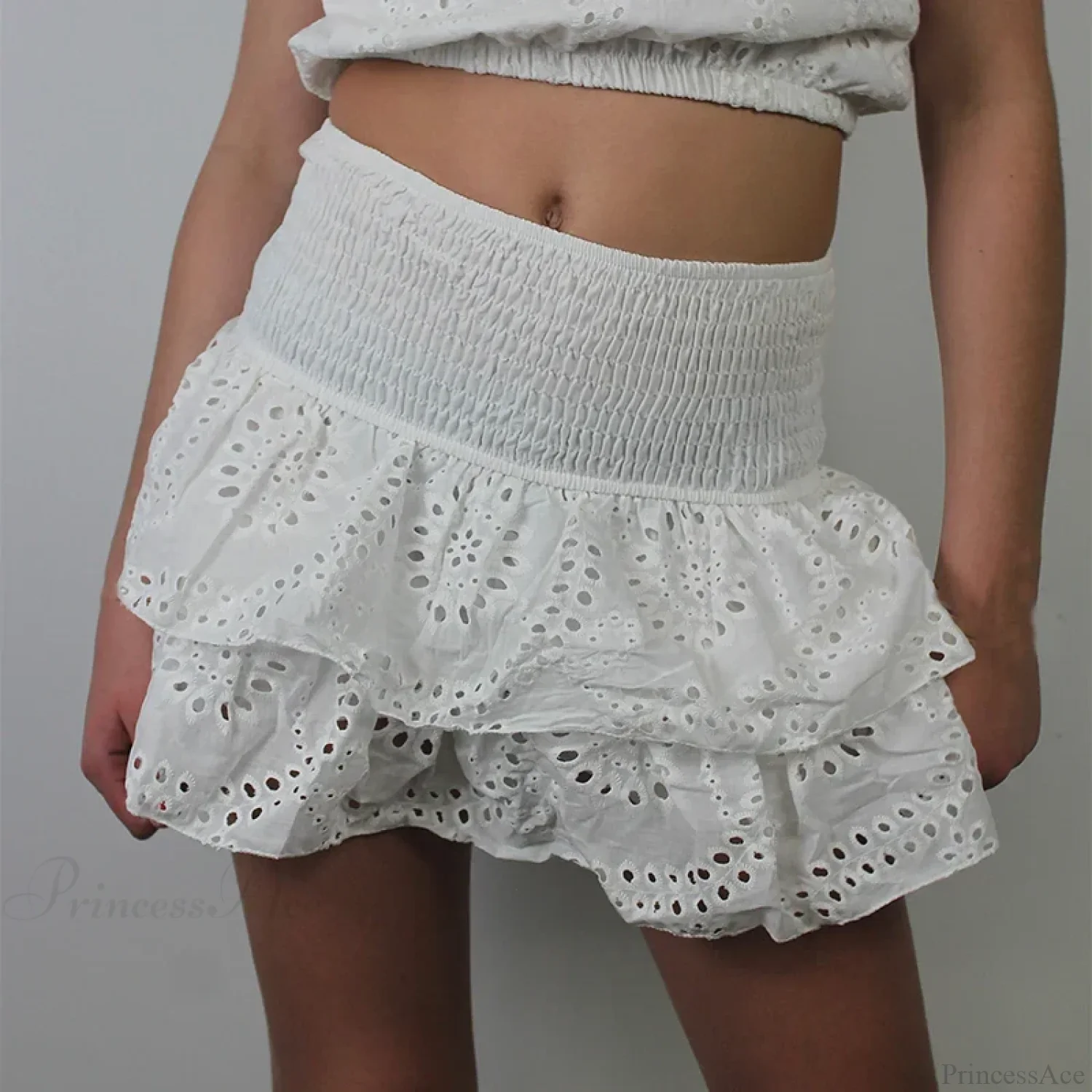 Smocked Boho Beach Ruffle Skirt - Image 2