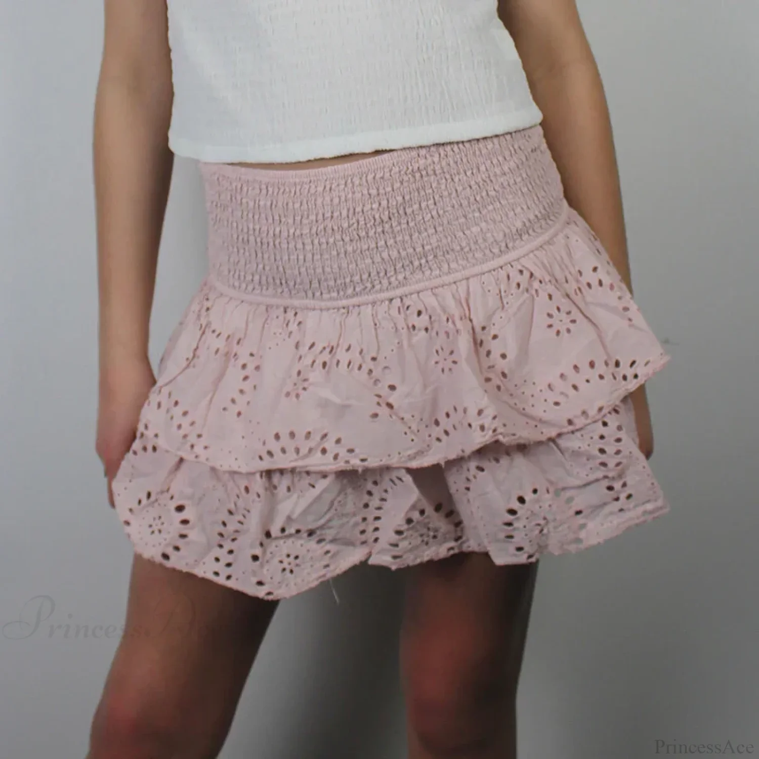 Smocked Boho Beach Ruffle Skirt - Image 3