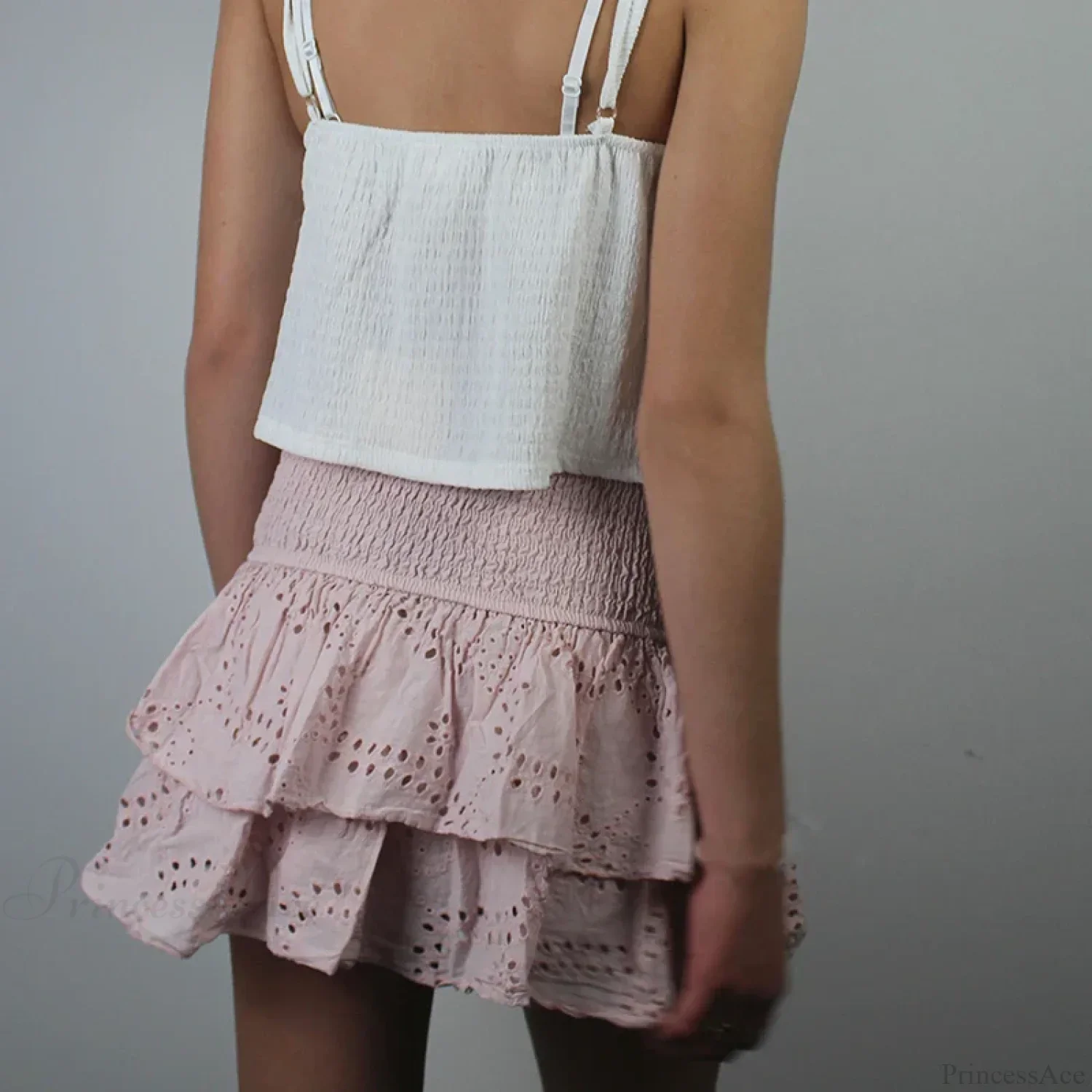 Smocked Boho Beach Ruffle Skirt - Image 5