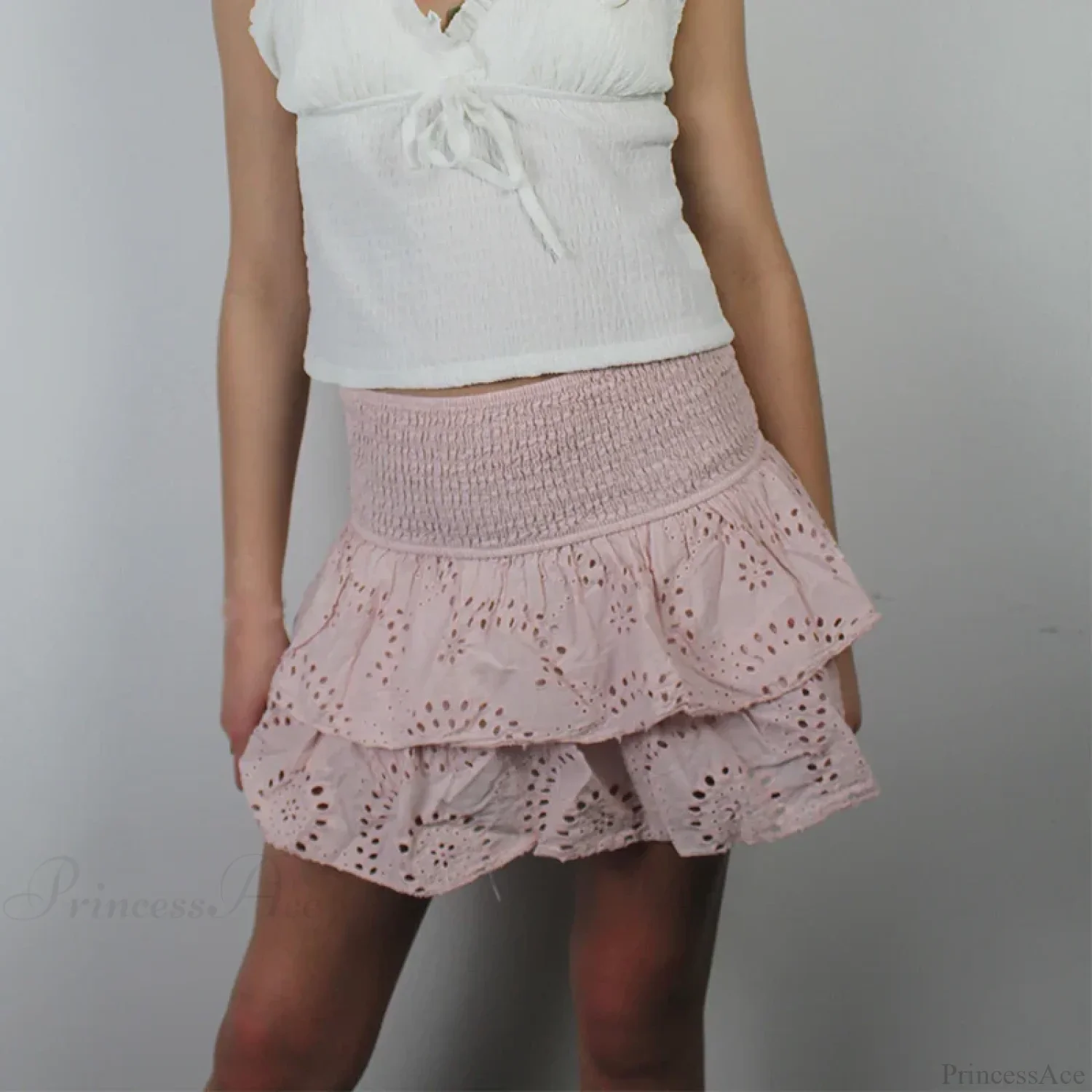 Smocked Boho Beach Ruffle Skirt - Image 8