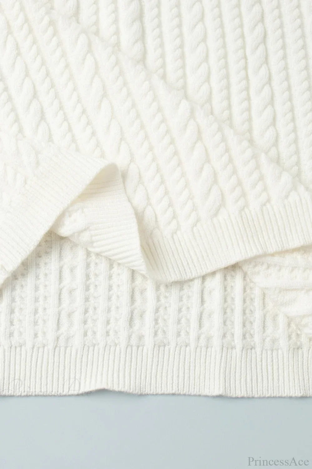 Soft Cable Knit Sweater Pants Two Piece Set - Image 6