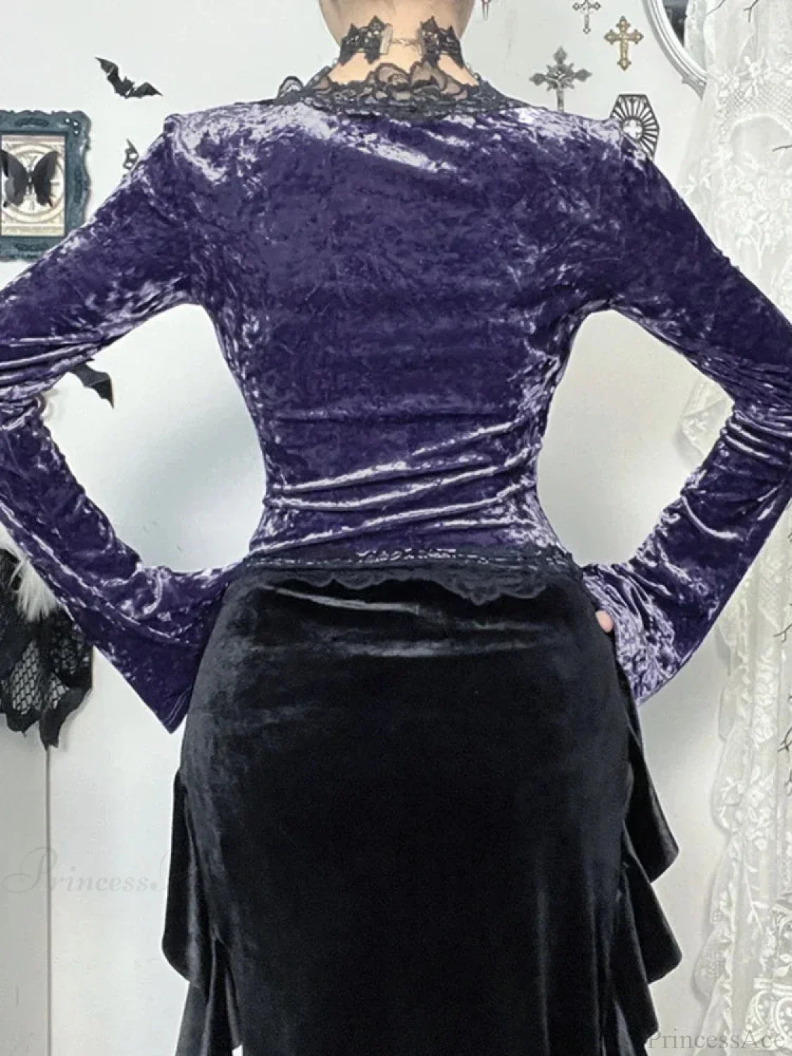 Soft Lace Patchwork Knit Top - Image 3