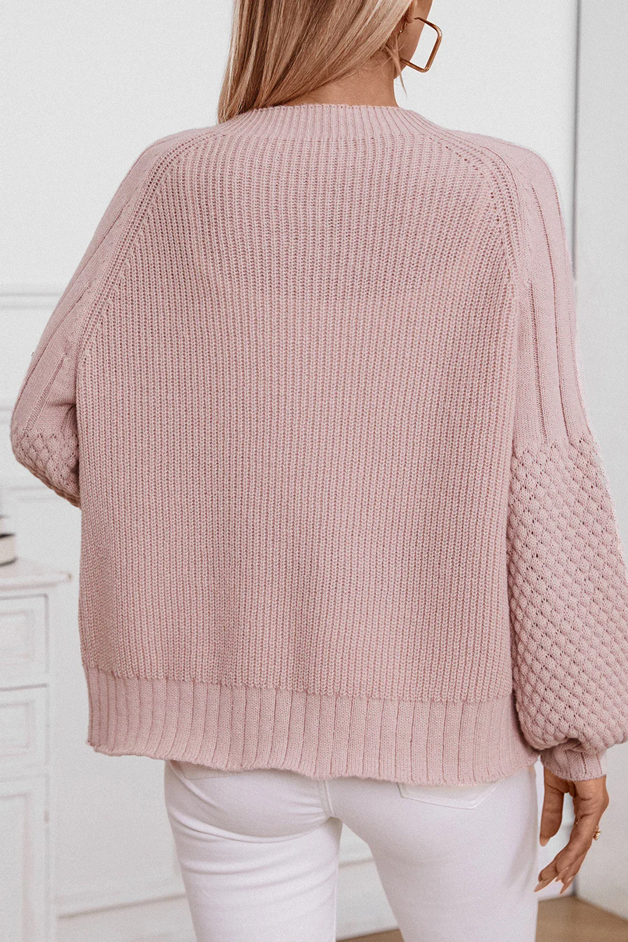 Solid Button Knit Cardigan - Image 2