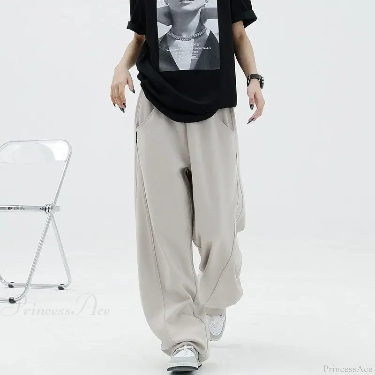 Solid Casual Street Dance Pants - Image 5