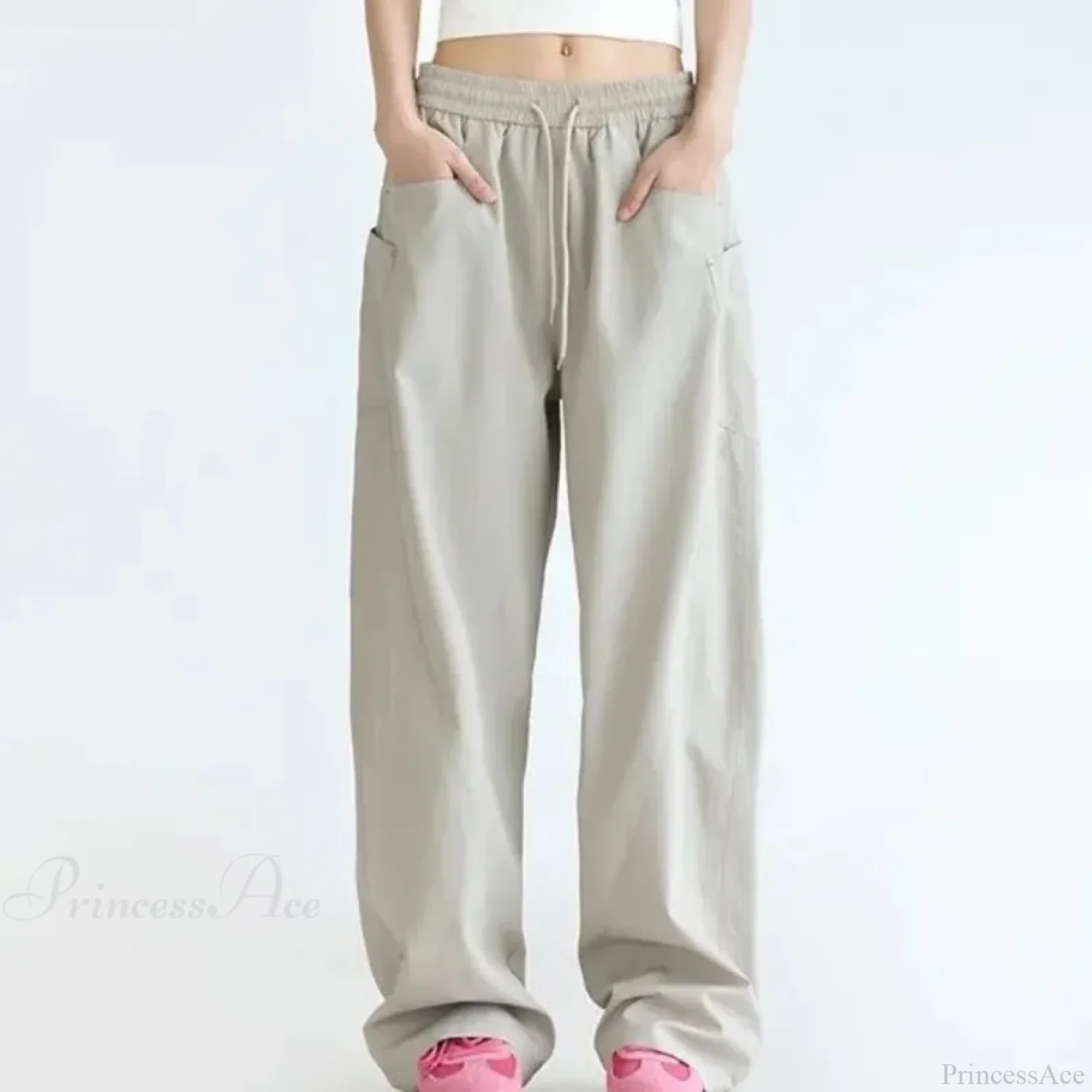 Solid Color Cargo Women Y2K Pants - Image 2