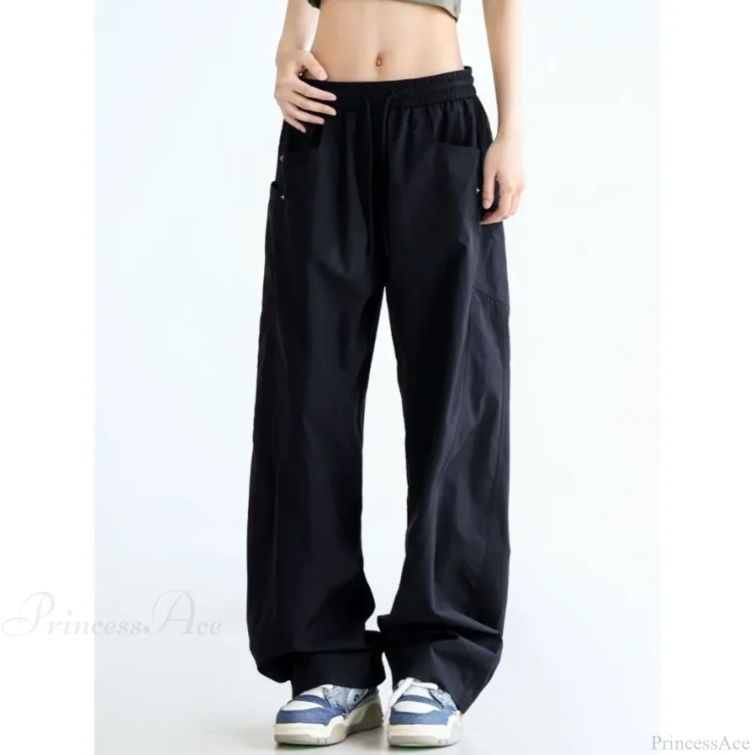 Solid Color Cargo Women Y2K Pants - Image 3