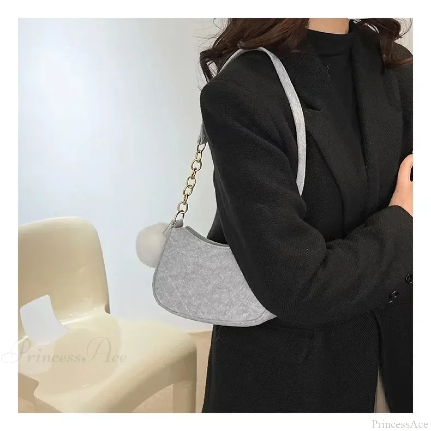 Solid Color Mini Underarm Shoulder Bag - Image 10