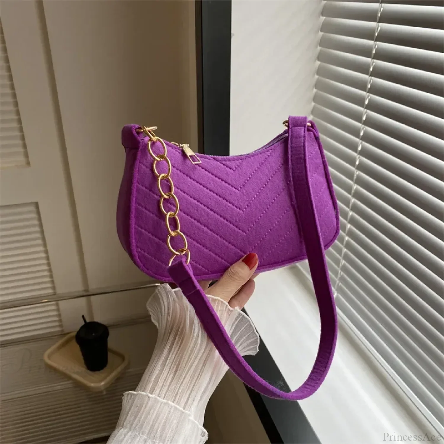 Solid Color Mini Underarm Shoulder Bag - Image 13