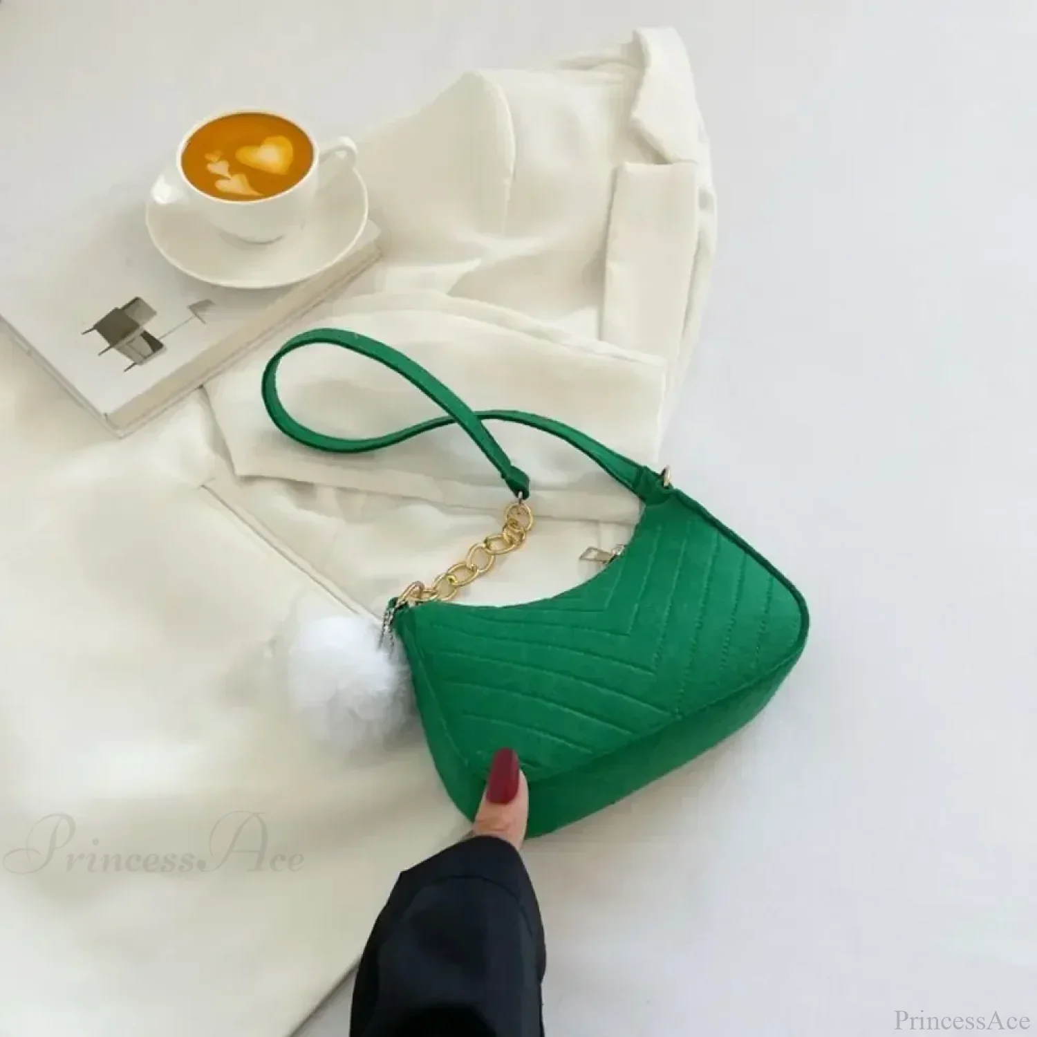 Solid Color Mini Underarm Shoulder Bag - Image 6