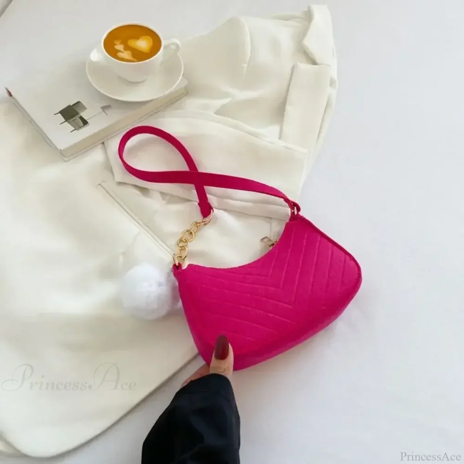 Solid Color Mini Underarm Shoulder Bag - Image 7
