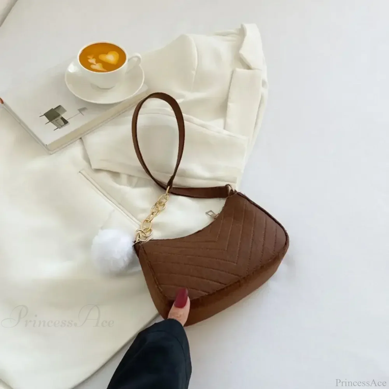 Solid Color Mini Underarm Shoulder Bag - Image 8