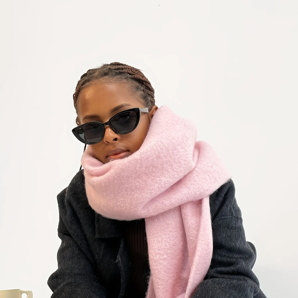 Solid Color Mohair Scarf - Image 6