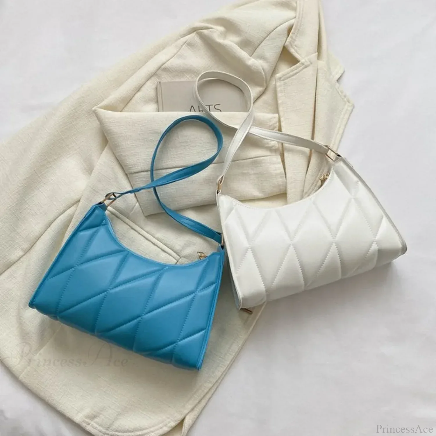 Solid Color PU Leather Underarm Crossbody - Image 4