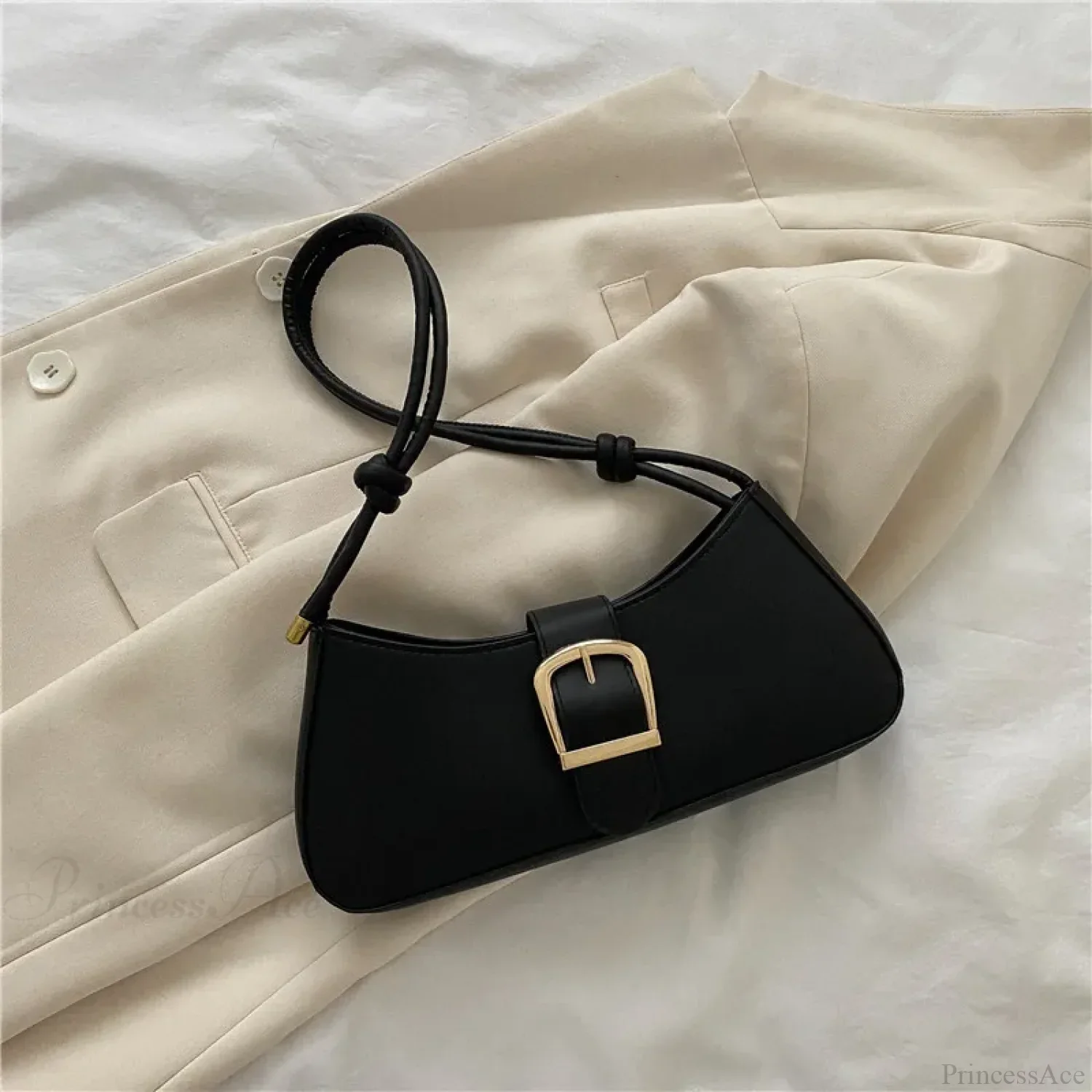 Solid Color Trendy Small Shoulder Bag - Image 7