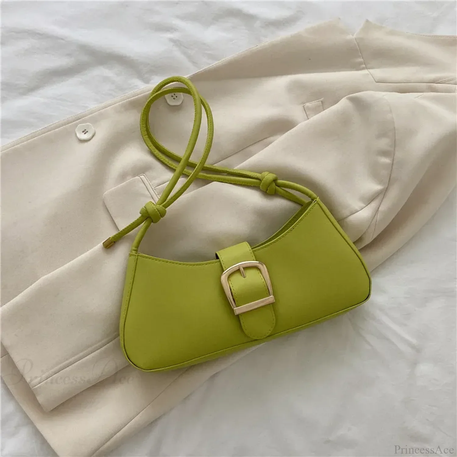 Solid Color Trendy Small Shoulder Bag - Image 8