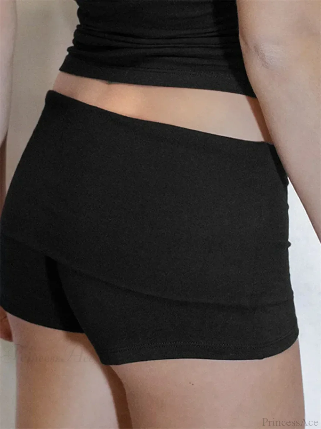 Solid Elastic Low Waist Short - Image 3