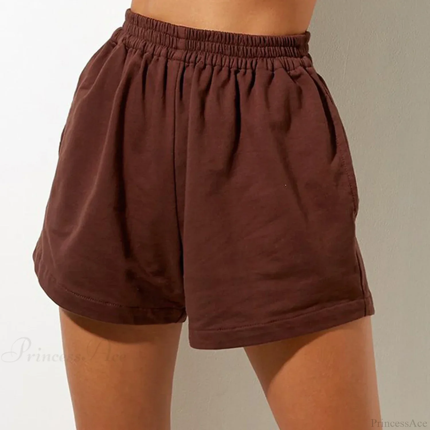 Solid High Waist Sweatpants Short - Image 8