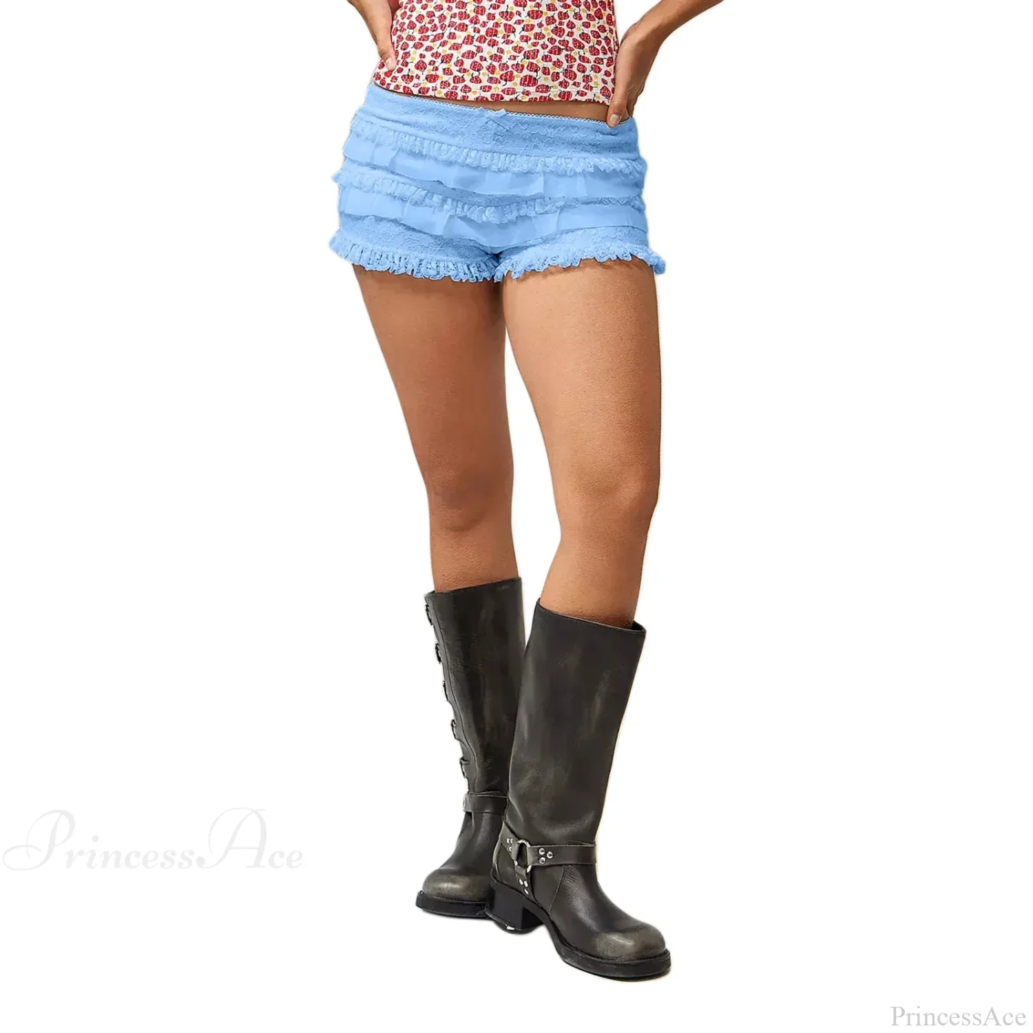 Solid Lace Ruffle Bloomer Short - Image 6