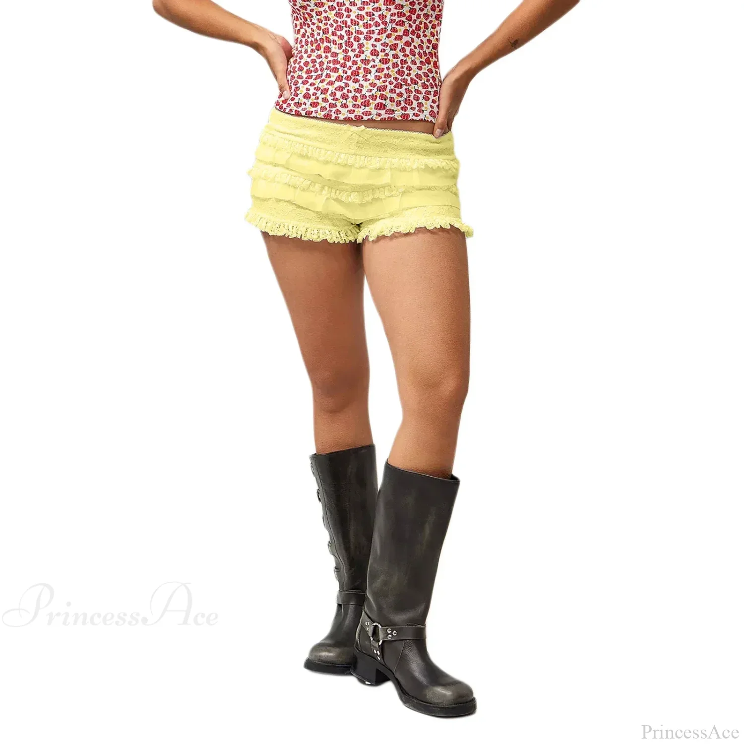 Solid Lace Ruffle Bloomer Short - Image 8