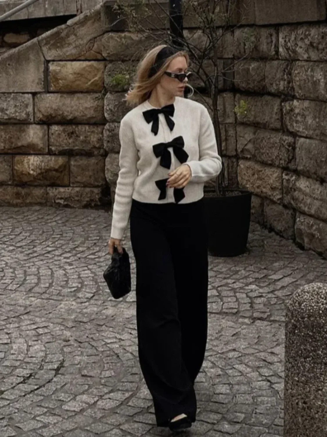 Solid O-neck Button Cardigan - Image 2