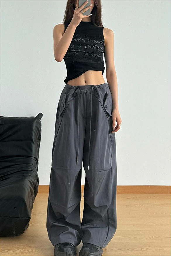 Solid Paneled Quick Dry Casual Pants - Image 4