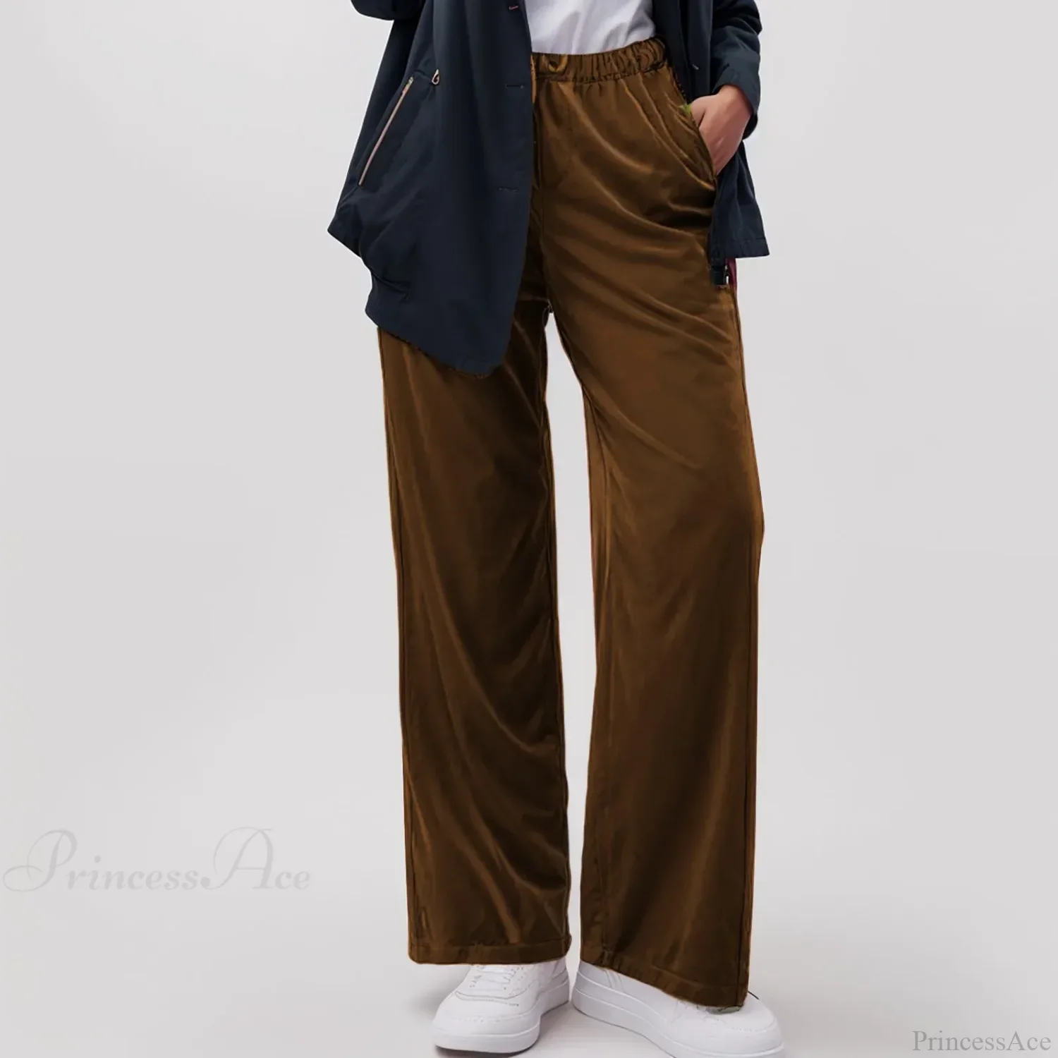 Solid Pocket Stretch Yoga Casual Pants - Image 6