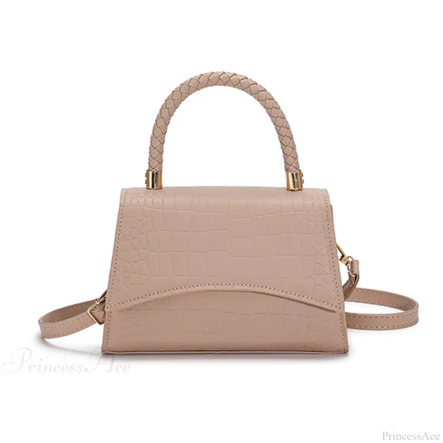 Solid PU Leather Designer Casual Crossbody Top Handle Handbag - Image 8