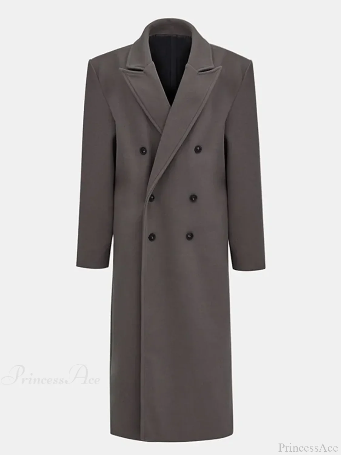 Solid Woolen Lapel Full Sleeve Overcoat - Image 4