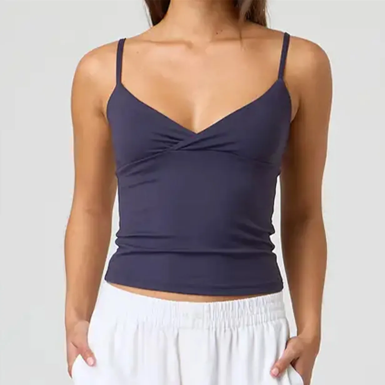 Spaghetti Strap V-Neck Crop Top - Image 10