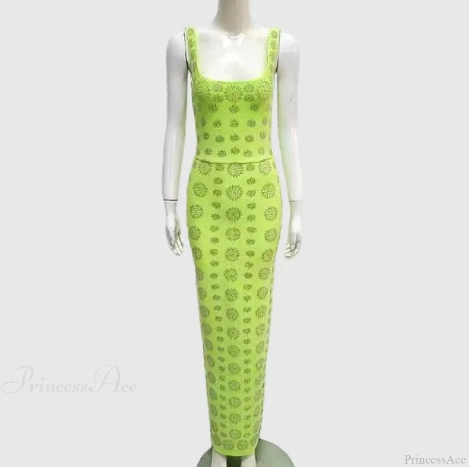 Sparkling Diamonds Ankle-Length Party Dress - Image 6