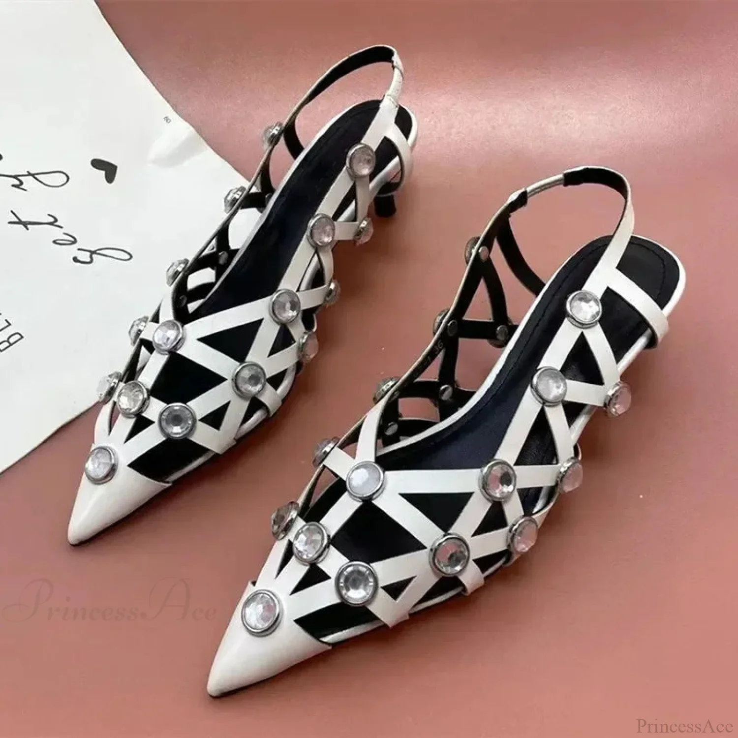 Sparkling Gothic Short Heel Sandal - Image 2