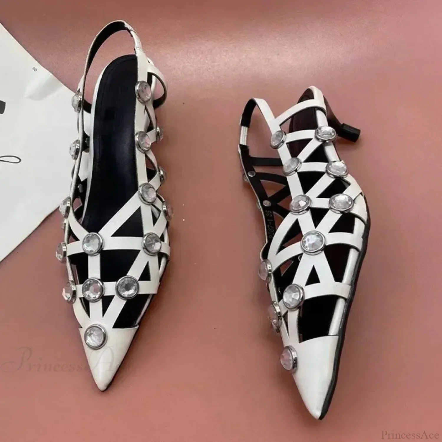 Sparkling Gothic Short Heel Sandal - Image 5