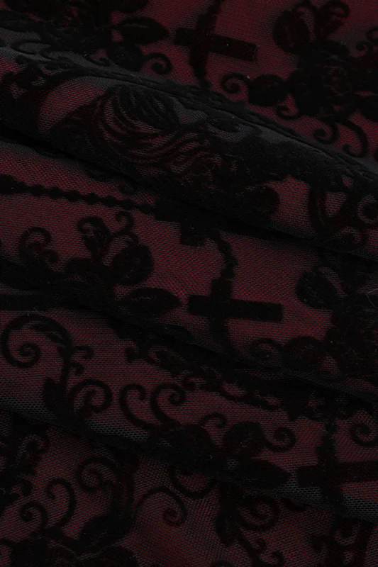 Spliced Strap Gothic Dress - Image 4