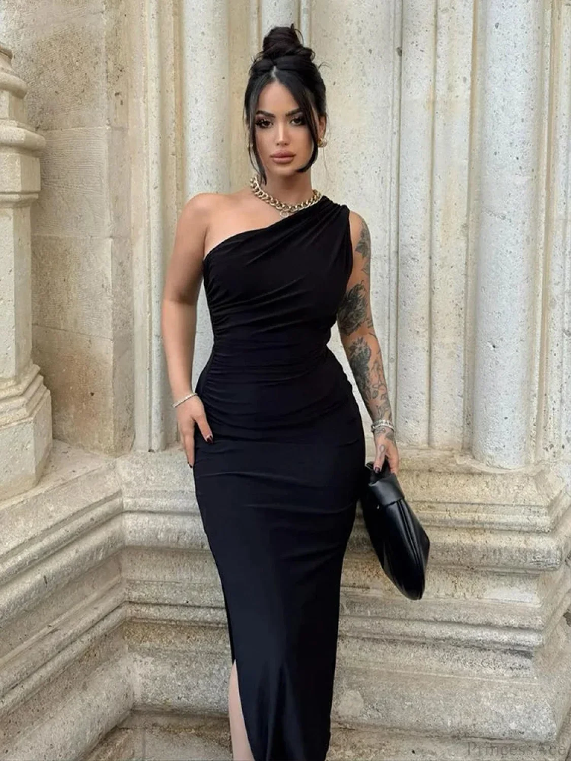Split Backless Maxi Party Dress - Image 6
