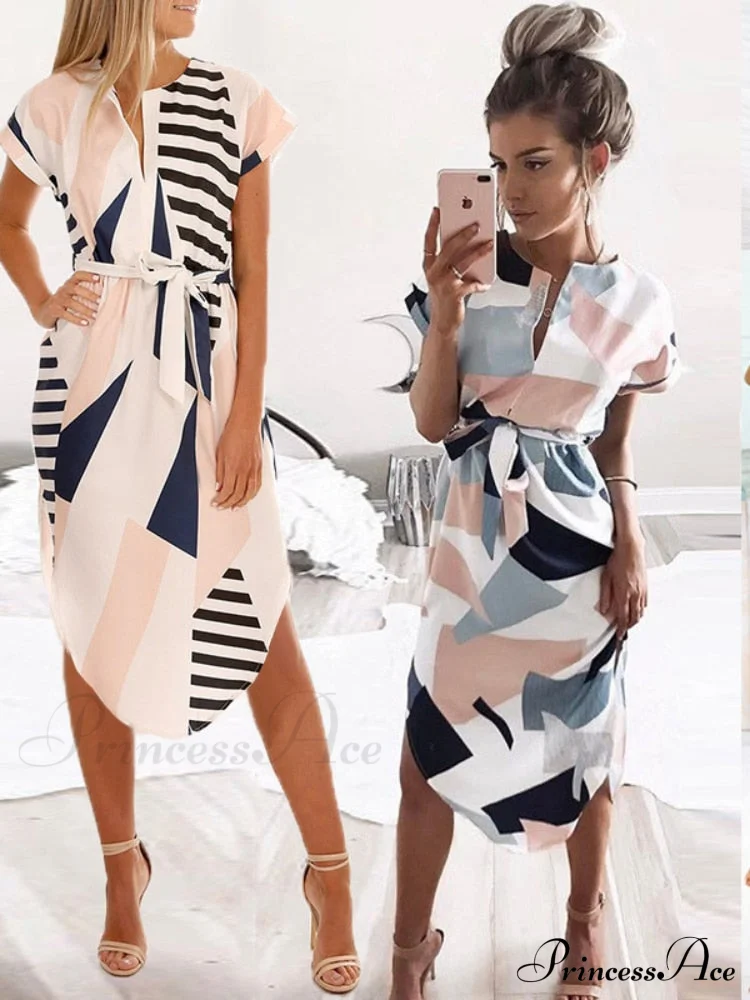 Split Women Party Flowered Midi Ruffles Bohemian V-Neck Casual Gown Gown Design Wrap Warm-Season Sexy Full-Length Coastal Robe