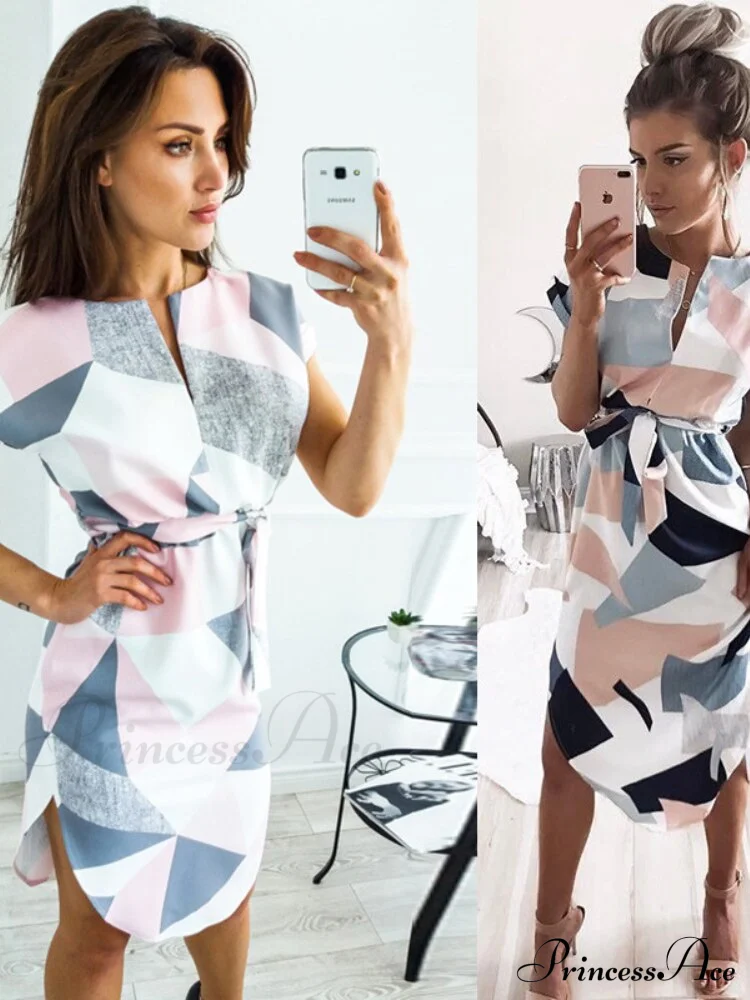 Split Women Party Flowered Midi Ruffles Bohemian V-Neck Casual Gown Gown Design Wrap Warm-Season Sexy Full-Length Coastal Robe - Image 2